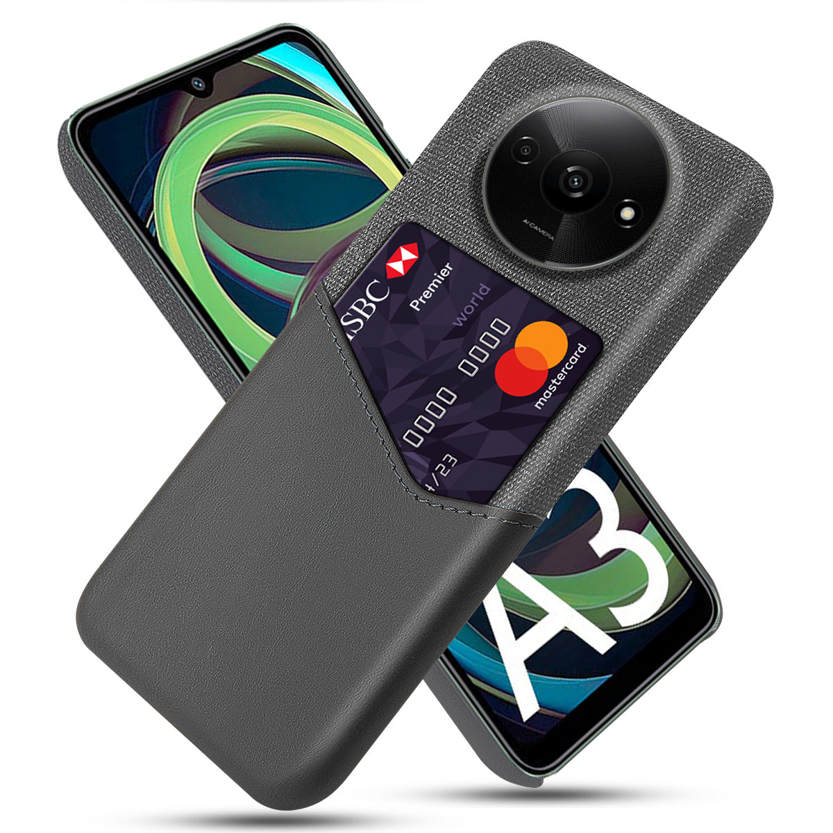 For Xiaomi Redmi A3 / Poco C61 4G Protective Case Card Slot PU+PC Phone Cover For Xiaomi Redmi A3 / Poco C61 4G Protective Case Card Slot PU+PC Phone Cover